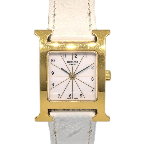 Hermes H Watch HH1.201 Quartz Epsom Watch □I White 176610 - Picture 1 of 7